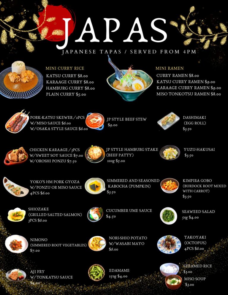 JAPAS MENU 2026